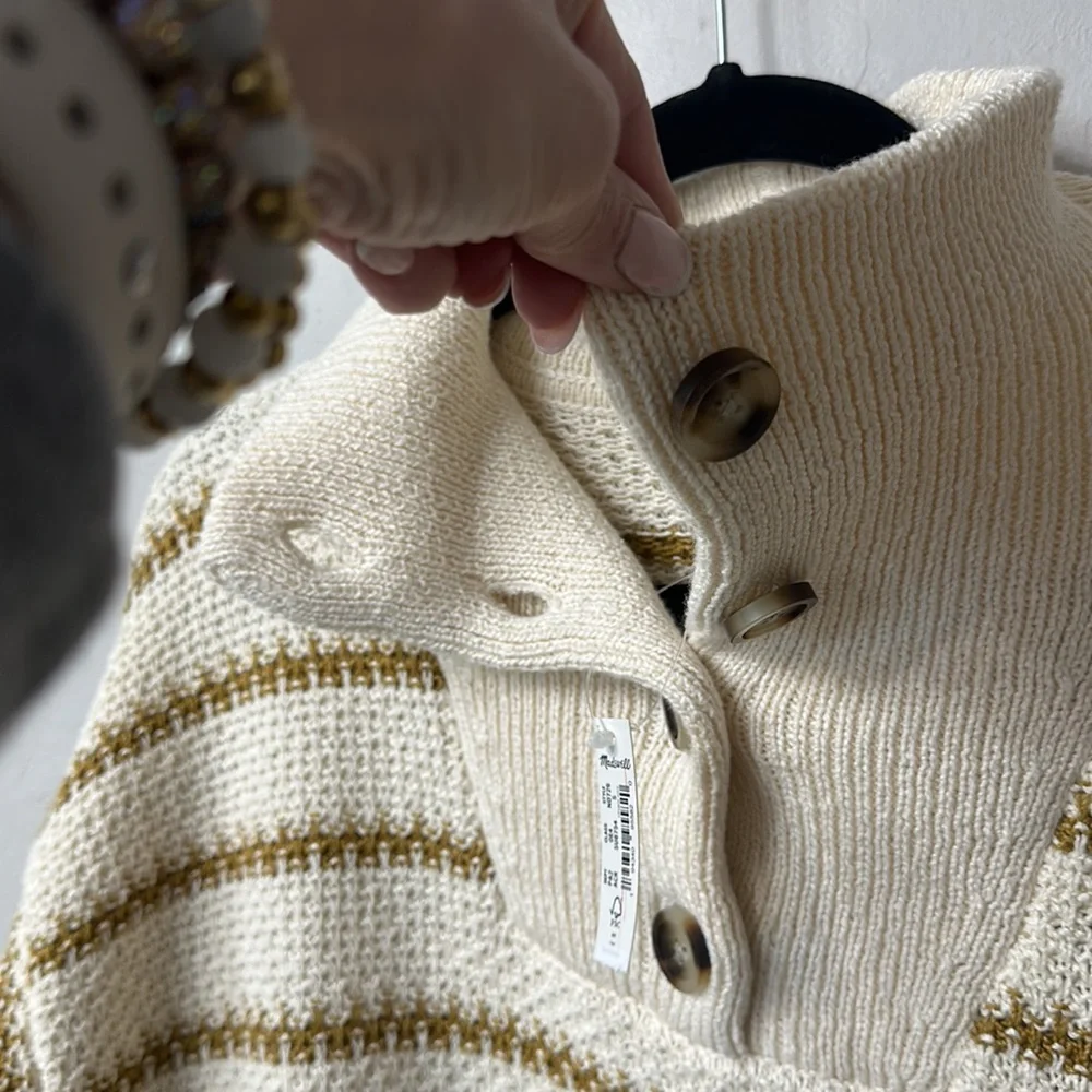 Madewell cream striped sweater size small.NWT - Picture 12 of 12